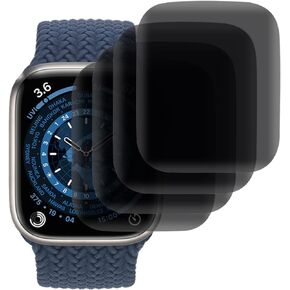 [4-Packs] GLBLAUCK Privacy Screen Protector Compatible for Apple Watch Series 9 8 7 41mm, (Not Glass) Anti-peep Scratch Resistant Bubble Free Soft Screen Protector Film for Apple Watch Series 9 8 7 Accessories