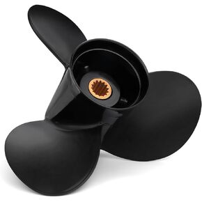 10.1 x 13 OEM Upgrade Aluminum Outboard Boat Propeller fit BRP,Johnson,Evinrude,OMC Stern Drive 15-35HP, 14 Spline Tooth, RH