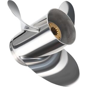 OEM Upgrade 10.25 x 16 Vengeance Style Stainless Steel Outboard Propeller for Mercury Engines 40-60 HP Reference No.48-16986, 13 Spline Tooth, RH