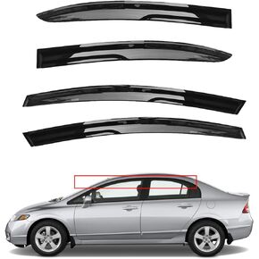 munirater Side Window Visor Vent Rain Guard Deflector Replacement for 2006-2011 Honda Civic Sedan