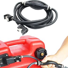 6Y2-24306-55-00 6Y2-24306-56-00 Boat Fuel Line Assembly Kit 1/4 Inch Pipe 10 Feet Marine Outboard Fuel Hose with Connector and Primer Bulb Compatible with Yamaha Outboard Motors