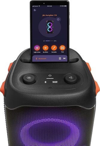 JBL PartyBox 110 - Portable Party Speaker with Built-in Lights, Powerful Sound and deep bass, Black & FLIP 5, Waterproof Portable Bluetooth Speaker, Black, Small in Saudi Arabia