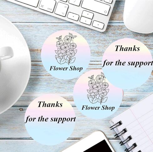 Square Direct Thermal Labels Stickers Watercolor Thermal Printer Personalized Stickers 2 Inch Multi-Purpose Thermal Sticker Printer Labels for Small Business, Color Coding, Address 500 Pcs/Roll in Saudi Arabia