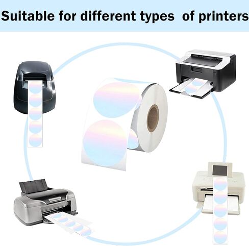 Square Direct Thermal Labels Stickers Watercolor Thermal Printer Personalized Stickers 2 Inch Multi-Purpose Thermal Sticker Printer Labels for Small Business, Color Coding, Address 500 Pcs/Roll in Saudi Arabia