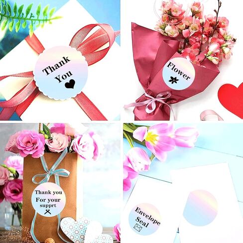 Square Direct Thermal Labels Stickers Watercolor Thermal Printer Personalized Stickers 2 Inch Multi-Purpose Thermal Sticker Printer Labels for Small Business, Color Coding, Address 500 Pcs/Roll in Saudi Arabia
