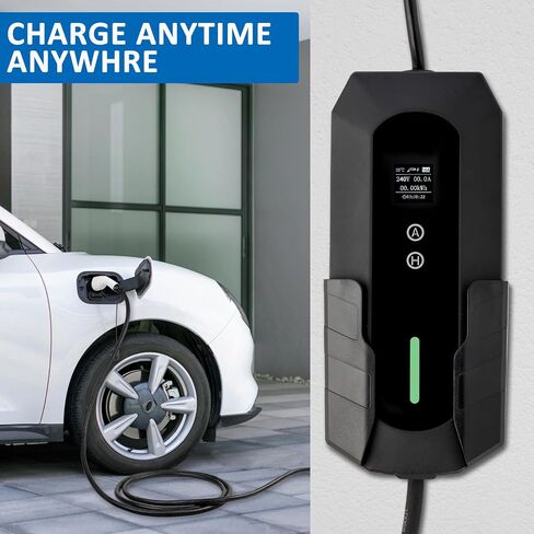 Winado Level 1-2 EV Charger, 16A 25FT Portable Car Charger, 120-240V Adapter Electric Vehicle Charging Station with NEMA 5-15 & 6-20 Plugs for Home in Saudi Arabia