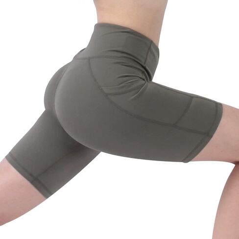 Women's Yoga Shorts High Waist with Pockets Workout Sports Shorts in Saudi Arabia