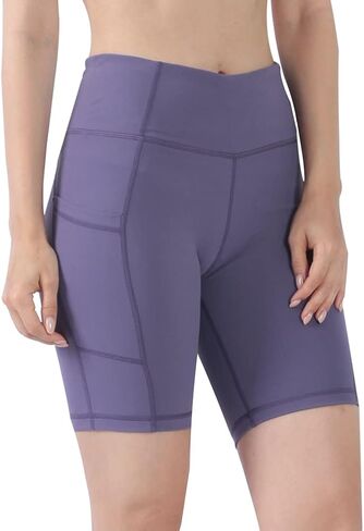 Women's Yoga Shorts High Waist with Pockets Workout Sports Shorts in Saudi Arabia