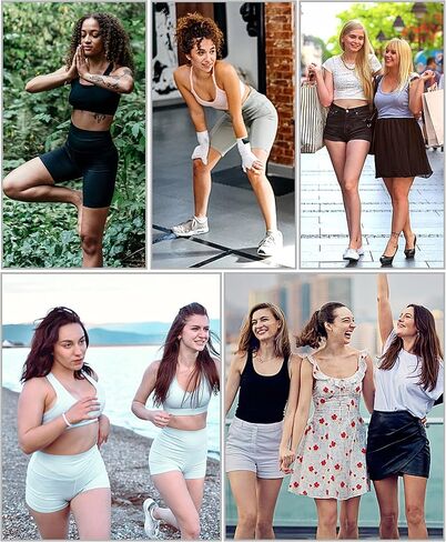 شورت يوغا نسائي عالي الخصر مع جيوب شورت رياضي للتمرين in Kuwait