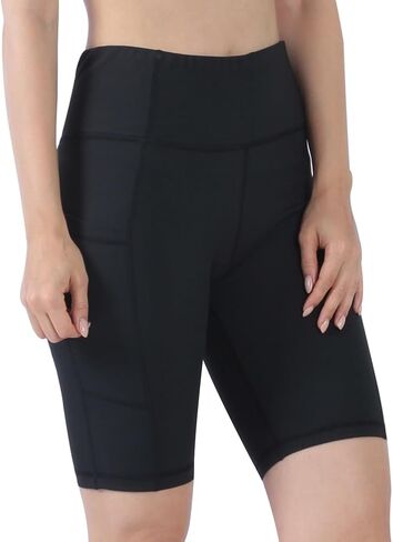 شورت يوغا نسائي عالي الخصر مع جيوب شورت رياضي للتمرين in Kuwait