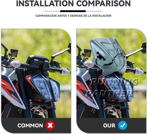 New 2018 2019 2020 2021 2022 Motorcycle Accessories Windshield Windscreen Visor Fits for 790DUKE 890DUKE 790 Duke 890 Duke Wind Deflectors (Smoke) in Saudi Arabia