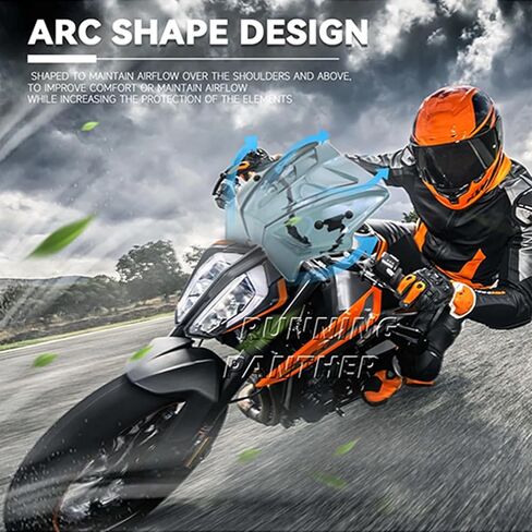 New 2018 2019 2020 2021 2022 Motorcycle Accessories Windshield Windscreen Visor Fits for 790DUKE 890DUKE 790 Duke 890 Duke Wind Deflectors (Smoke) in Saudi Arabia
