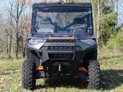 SuperATV.com الزجاج الأمامي الكامل لعام 2013+ Polaris Ranger XP 900 / 2014+ Polaris Ranger XP 900 Crew | 1/4 بوصة من البولي كربونات الشفاف | طلاء صلب بصري XR | مقاوم للخدش | خالٍ من الخشخشة | صنع في الولايات المتحدة الأمريكية in Kuwait