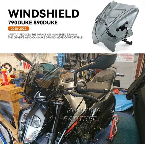 جديد 2018 2019 2020 2021 2022 ملحقات الدراجات النارية واقي الزجاج الأمامي يناسب 790DUKE 890DUKE 790 Duke 890 Duke منحرف الرياح (دخان) in Kuwait