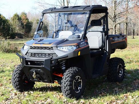 SuperATV.com الزجاج الأمامي الكامل لعام 2013+ Polaris Ranger XP 900 / 2014+ Polaris Ranger XP 900 Crew | 1/4 بوصة من البولي كربونات الشفاف | طلاء صلب بصري XR | مقاوم للخدش | خالٍ من الخشخشة | صنع في الولايات المتحدة الأمريكية in Kuwait