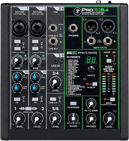 Mackie ProFX6v3 6 Channel USB Mixer in Saudi Arabia