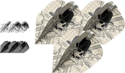 Target Darts Dimitri Van Den Bergh Ink Design Ten-X Dart Flights - مجموعة من 3 مجموعات (9 في المجموع) in Kuwait