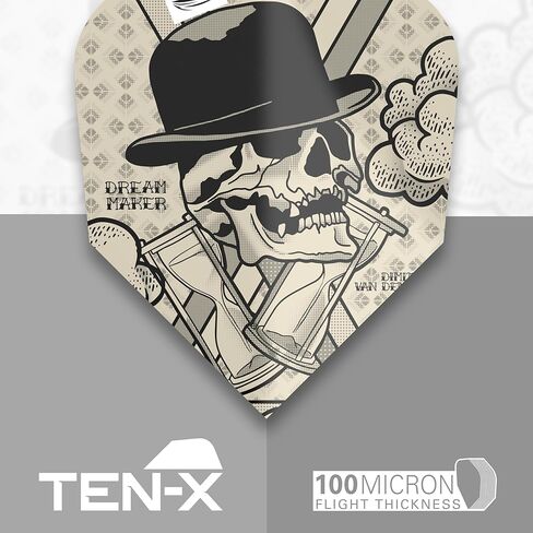 Target Darts Dimitri Van Den Bergh Ink Design Ten-X Dart Flights - مجموعة من 3 مجموعات (9 في المجموع) in Kuwait