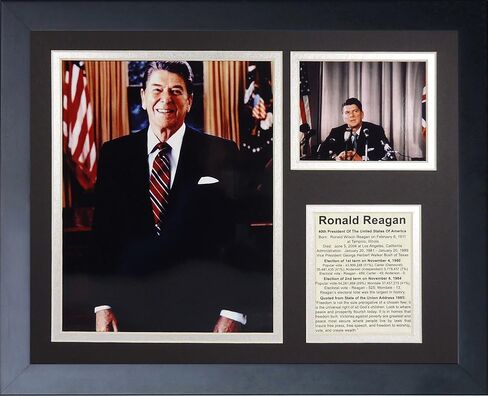 Legends Never Die Ronald Reagan Framed Photo Collage, 11x14-Inch, (16138U) in Saudi Arabia