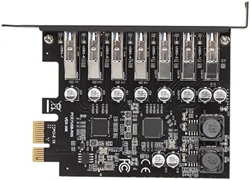 بطاقة توسيع PCIE ذات 7 منافذ USB 3.2 GEN1، نقل عالي السرعة بسرعة 5 جيجابت في الثانية PCI Express USB إضافة إلى بطاقة الكمبيوتر المكتبي وبطاقة توسيع PCIE إلى USB Universal للفوز بنظام التشغيل Linux in Kuwait