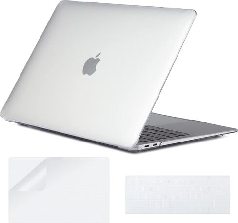 جراب COATIT لجهاز MacBook Air 13 بوصة إصدار A2337 M1 A2179 A1932 2022-2020-2018، لجهاز MacBook Air 13.3 بوصة وغطاء لوحة المفاتيح وواقي شاشة، شفاف in Kuwait