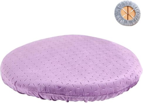 Memory Foam Stool Cushion Round Padded Bar Stool Covers Cushions Velvet Round Chair Seat Cushions Slipcover Elastic Non-Slip Band Removable Washable Zipper for Wood Metal Stools Blue 11.8in in Saudi Arabia