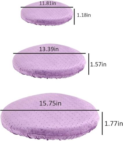 Memory Foam Stool Cushion Round Padded Bar Stool Covers Cushions Velvet Round Chair Seat Cushions Slipcover Elastic Non-Slip Band Removable Washable Zipper for Wood Metal Stools Blue 11.8in in Saudi Arabia
