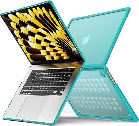 Teryeefi متوافق مع حافظة M3 MacBook Air 15 بوصة A2941 A3114 [إصدار 2023 2024]، هيكل صلب من البلاستيك مع غطاء لوحة المفاتيح ومحول USB C لجهاز MacBook Air الجديد 15.3 بوصة مع معرف اللمس، وردي طباشيري غير لامع in Saudi Arabia