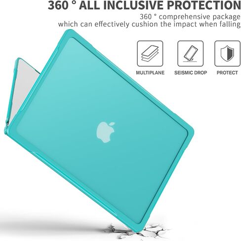 Teryeefi متوافق مع حافظة M3 MacBook Air 15 بوصة A2941 A3114 [إصدار 2023 2024]، هيكل صلب من البلاستيك مع غطاء لوحة المفاتيح ومحول USB C لجهاز MacBook Air الجديد 15.3 بوصة مع معرف اللمس، وردي طباشيري غير لامع in Saudi Arabia