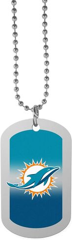 Siskiyou Sports NFL Fan Shop Miami Dolphins Team Tag Necklace 26 بوصة لون الفريق in Saudi Arabia