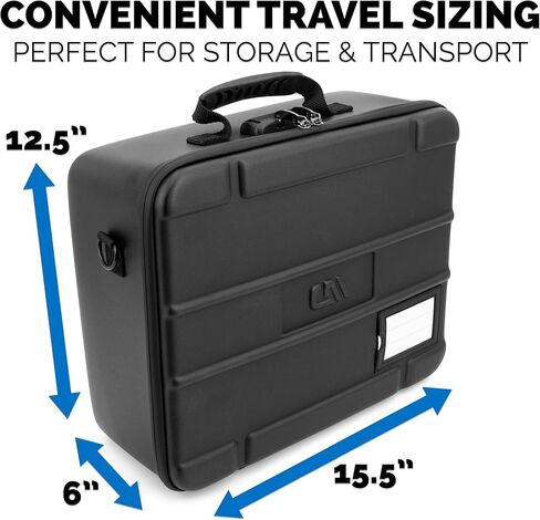 CASEMATIX Wireless Microphone Case Compatible With Eight Wireless Mic System Microphones Up To 10.75" by Sennheiser, Shure and More, Customizable Mic Case For Travel With Strap For Singing or Karaoke in Saudi Arabia
