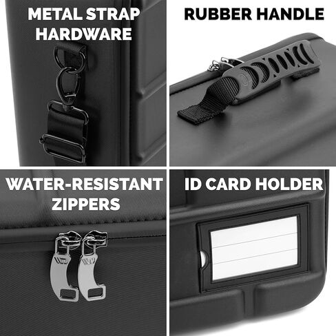 CASEMATIX Wireless Microphone Case Compatible With Eight Wireless Mic System Microphones Up To 10.75" by Sennheiser, Shure and More, Customizable Mic Case For Travel With Strap For Singing or Karaoke in Saudi Arabia