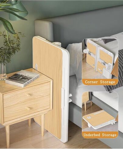 مكتب سرير للكمبيوتر المحمول، مكتب كمبيوتر محمول قابل للتعديل مع درج تخزين أرجل قابلة للطي، مكتب كمبيوتر محمول للكمبيوتر المحمول، مكتب كمبيوتر محمول لكتابة العمل والقراءة وتناول الطعام in Kuwait