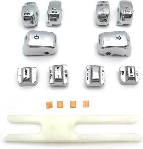 HTTMT MT420-002- أغطية أزرار تحكم يدوية سوداء للدراجات النارية متوافقة مع موديلات Softail H-D 2011 (باستثناء '11 FLSTSE) in Saudi Arabia