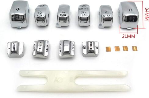 HTTMT MT420-002- أغطية أزرار تحكم يدوية سوداء للدراجات النارية متوافقة مع موديلات Softail H-D 2011 (باستثناء '11 FLSTSE) in Saudi Arabia