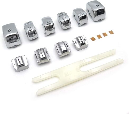 HTTMT MT420-002- أغطية أزرار تحكم يدوية سوداء للدراجات النارية متوافقة مع موديلات Softail H-D 2011 (باستثناء '11 FLSTSE) in Saudi Arabia
