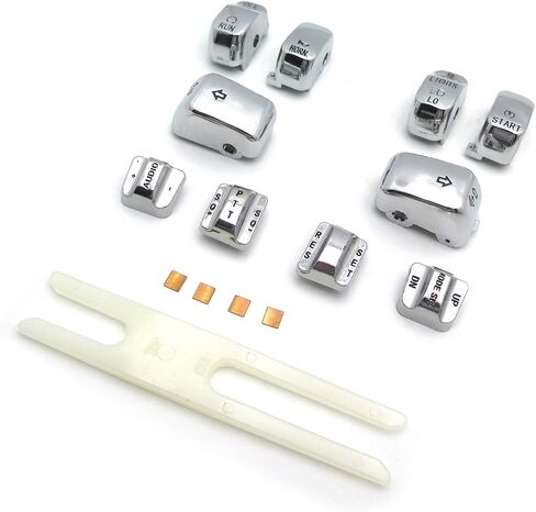 HTTMT MT420-002- أغطية أزرار تحكم يدوية سوداء للدراجات النارية متوافقة مع موديلات Softail H-D 2011 (باستثناء '11 FLSTSE) in Saudi Arabia