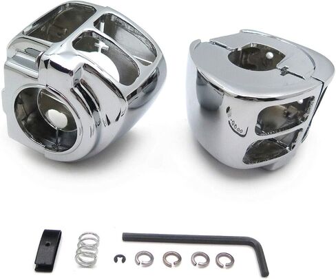 غطاء غطاء مفتاح كروم HTTMT MT265-001-CD متوافق مع 1996-2012 Harley Sportster 1996-2012 Harley Dyna 1996-2010 Harley Softail 2002-2012 Harley V-Rod in Kuwait