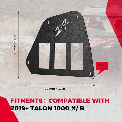 KEMIMOTO Switch Plates Compatible with 2019+ Talon 1000R Talon 1000X 2020+1000X-4 Accessories Premium Aluminum Drivers Side Switch Panel in Saudi Arabia