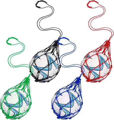 4 Pcs Solo Soccer Ball Net Kicker Soccer Bungee Trainer Equipment Soccer Practice Juggling Net for Kids Adults Youth Kicking Practice,for Ball Size 3,4,5(Blue/Green/Yellow/Black) in Saudi Arabia