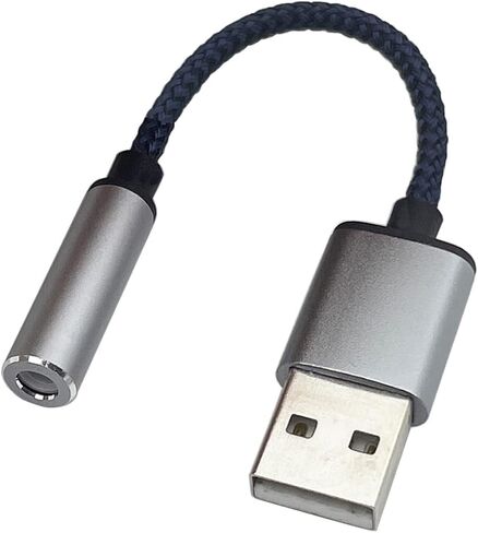 12.5cm 2in 1 Exernal USB Sound Card,USB to 3.5mm Jack Audio Adapter Support CTIA OMTP Headphone TRRS Jack for PS4 PC Laptop Headphone in Saudi Arabia