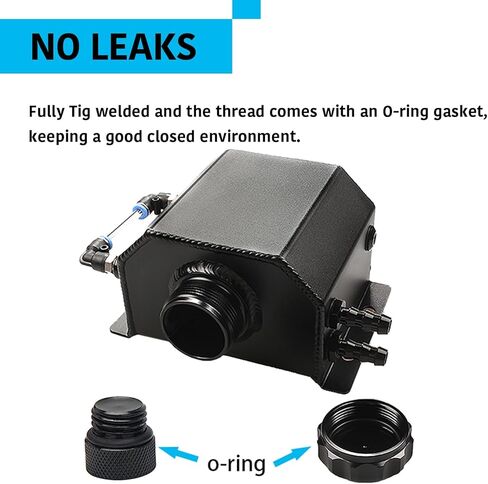 خزان خزان سائل التبريد خزان تجاوز سائل التبريد، خزان تجاوز المبرد العالمي سعة 1 لتر، خزان خزان مضاد للتجمد لاسترداد سائل التبريد من الألومنيوم in Kuwait