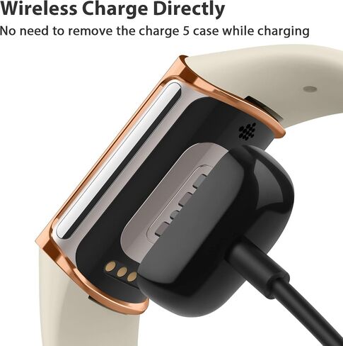4 قطع من واقي الشاشة متوافق مع Fitbit Charge 6/Charge 5 (ليس للشحن 4/3)، غطاء حماية شامل من مادة TPU لغطاء ممتص الصدمات للساعة الذكية Charge 6/5 in Kuwait