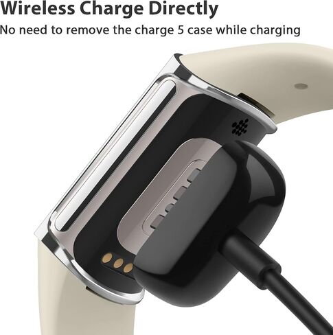 4 قطع من واقي الشاشة متوافق مع Fitbit Charge 6/Charge 5 (ليس للشحن 4/3)، غطاء حماية شامل من مادة TPU لغطاء ممتص الصدمات للساعة الذكية Charge 6/5 in Kuwait