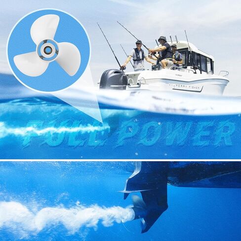 مروحة خارجية للقارب من الألومنيوم Youx Moto 13.5 x 15-K 6E5-45947-00-EL لـ Yamaha 60HP 70HP 75HP 80HP 85HP 90HP 115HP 130HP، 15 سنًا RH (3 شفرات) in Kuwait