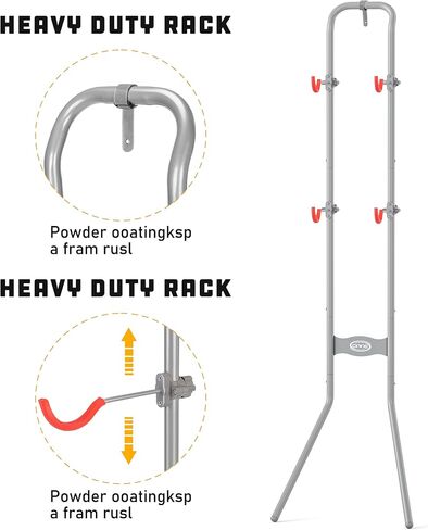 رف تخزين الدراجة CXWXC 2 (الحد الأقصى 120 رطل) - حامل الدراجة الجداري الجاذبية - مرآب الدراجة القابل للتعديل بالكامل، المنزل أو الشقق - حامل الدراجة العمودي للطرق والجبال والدراجات الهجينة in Kuwait