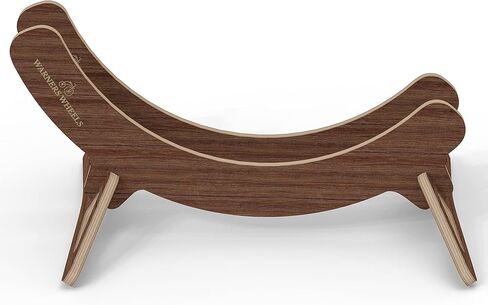 حامل دراجة داخلي من خشب الجوز، أرضية حامل دراجة خشبية قابلة للتعديل - حامل دراجة فردي لتخزين الدراجة الداخلية الأنيقة في المرآب أو الشقة أو المنزل أو المتجر - لا يتطلب أدوات in Kuwait