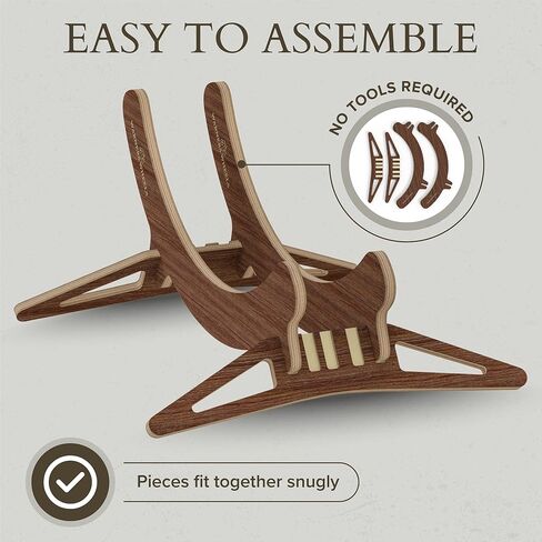 حامل دراجة داخلي من خشب الجوز، أرضية حامل دراجة خشبية قابلة للتعديل - حامل دراجة فردي لتخزين الدراجة الداخلية الأنيقة في المرآب أو الشقة أو المنزل أو المتجر - لا يتطلب أدوات in Kuwait