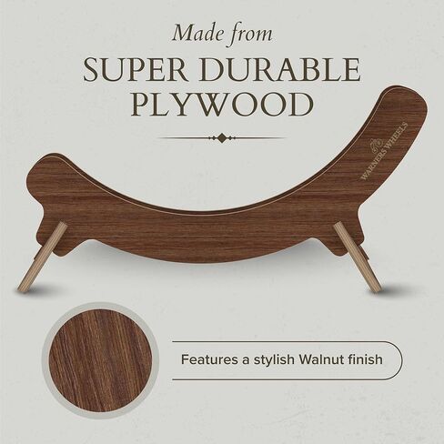 حامل دراجة داخلي من خشب الجوز، أرضية حامل دراجة خشبية قابلة للتعديل - حامل دراجة فردي لتخزين الدراجة الداخلية الأنيقة في المرآب أو الشقة أو المنزل أو المتجر - لا يتطلب أدوات in Kuwait