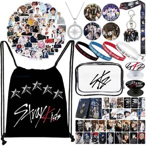 StrayKids Merch Gift Set, KPOP SKZ Stuff Accessories Gym Drawstring Bags Set